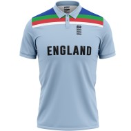 England Blue ODI World Cup 2019 Half Sleeves Cricket Fan Jersey - 100% Dryfit Polyester